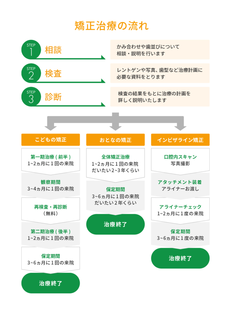 矯正治療の流れ